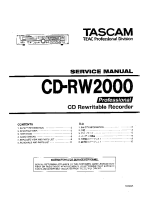 Tascam CD-RW-2000 - Service Manual 